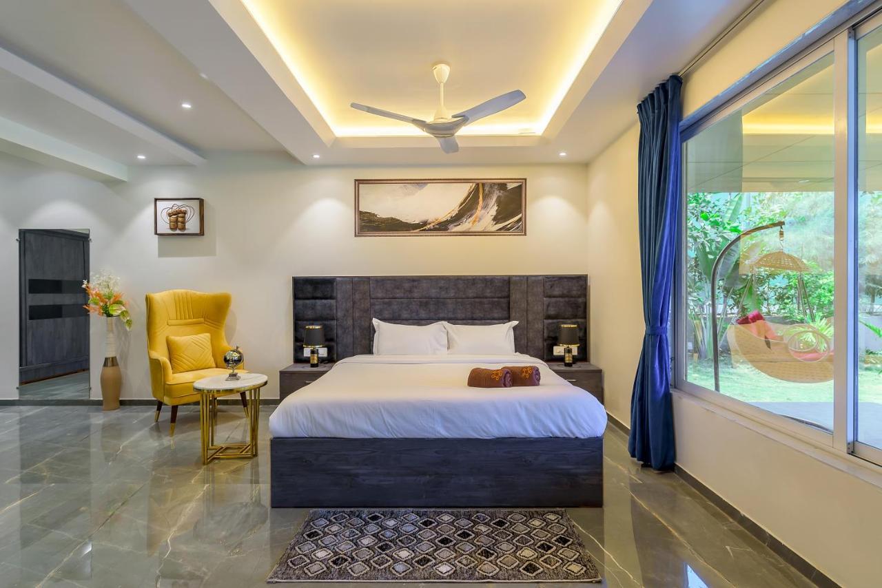 Saffronstays Palm Paradise, Kalyan Khadavli - Swimming Pool With Water Slides, Gazebo And Indoor Games Padghe Exterior foto